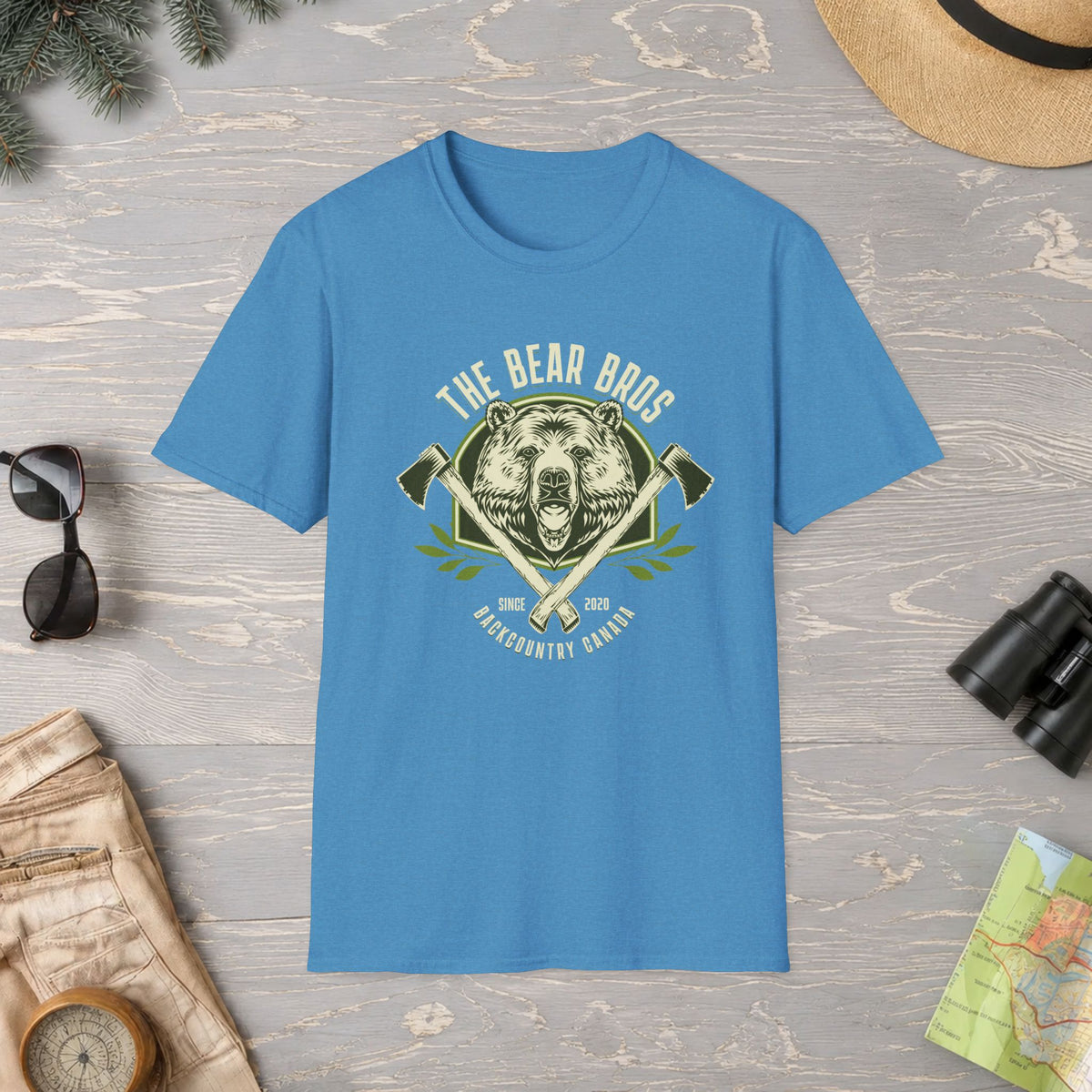 Bear Bros Axe T-Shirt — Vintage Grizzly Graphic Tee