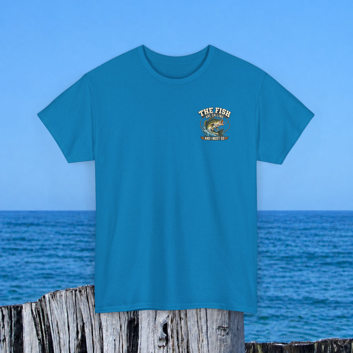 Fishing T-Shirt — "The Fish Are Calling and I Must Go" Graphic Tee