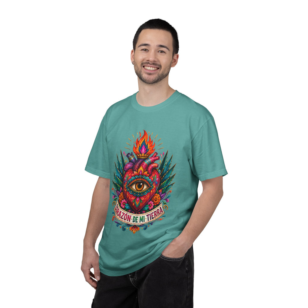 Heart of My Land T‑Shirt — Corazón de Mi Tierra Sacred Heart Graphic Tee