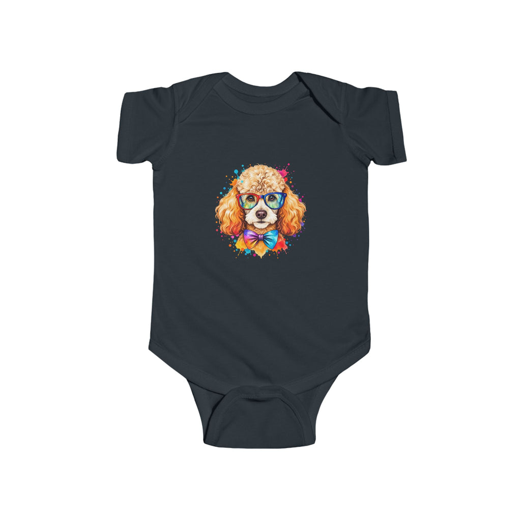 Colorful Poodle Baby Bodysuit – Cute Dog Graphic Infant Onesie