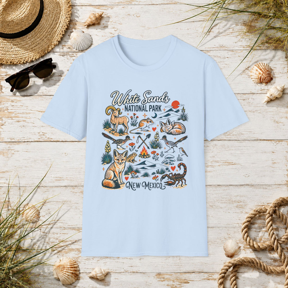 White Sands National Park T-Shirt — New Mexico Desert Wildlife Graphic Tee