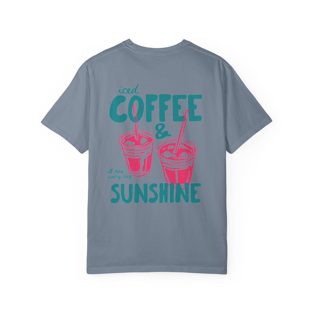 Iced Coffee & Sunshine T-Shirt — Retro Summer Coffee Graphic Tee