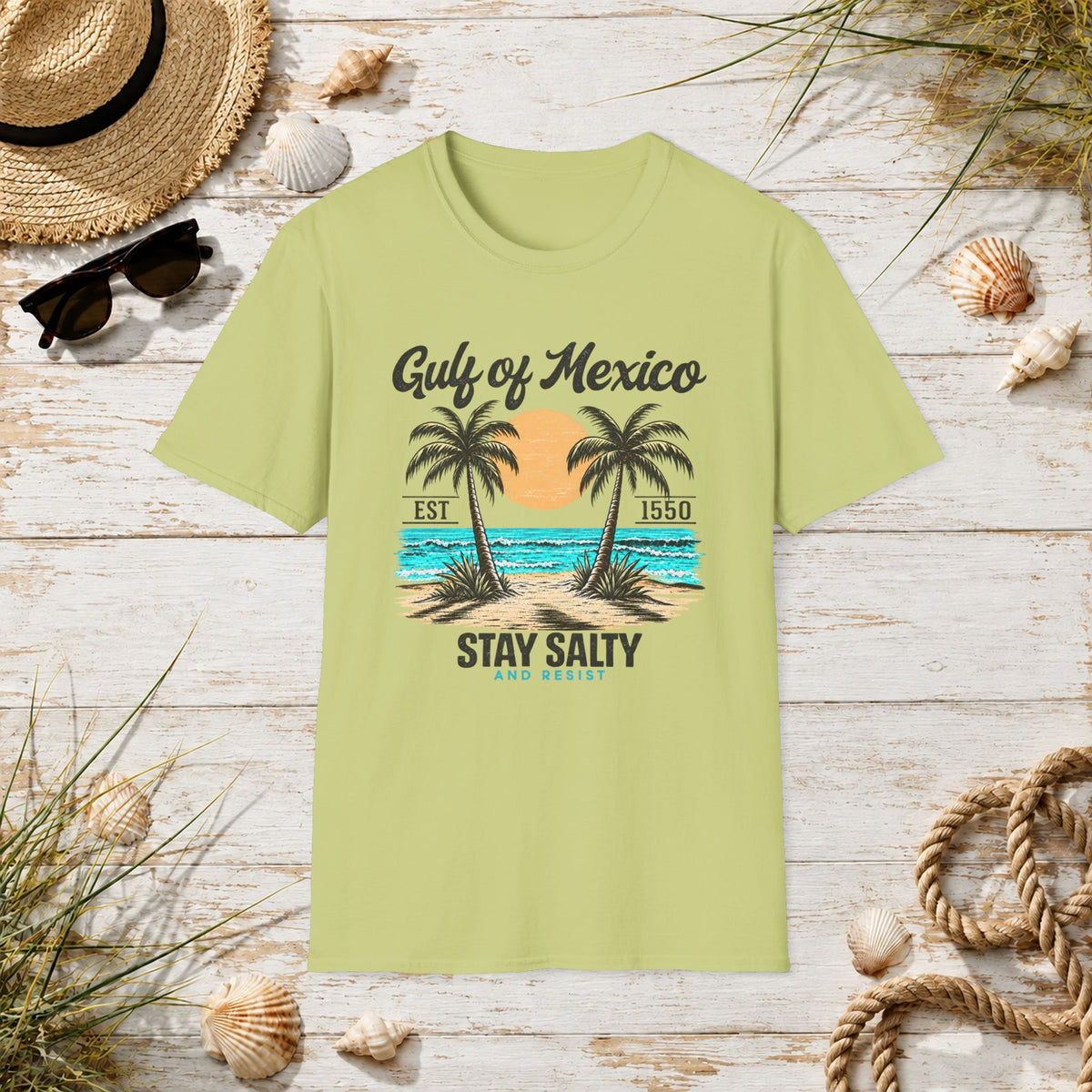 Gulf of Mexico Vintage Palm T‑Shirt
