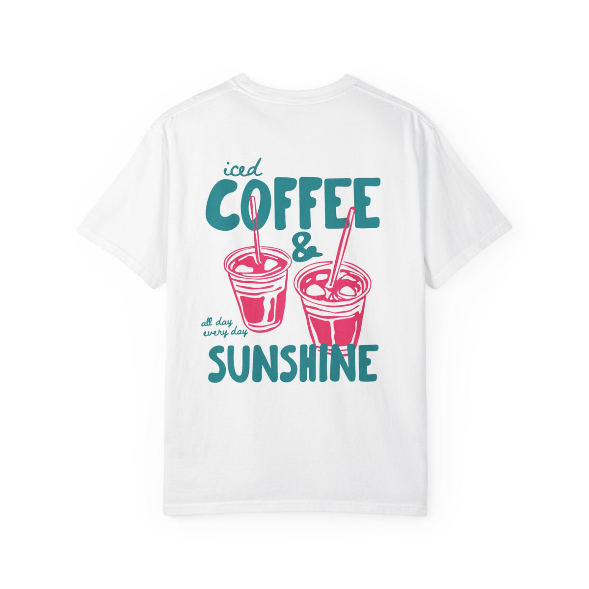 Iced Coffee & Sunshine T-Shirt — Retro Summer Coffee Graphic Tee