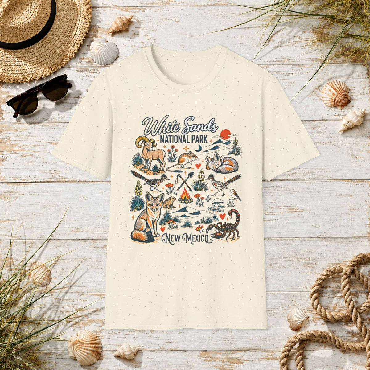 White Sands National Park T-Shirt — New Mexico Desert Wildlife Graphic Tee