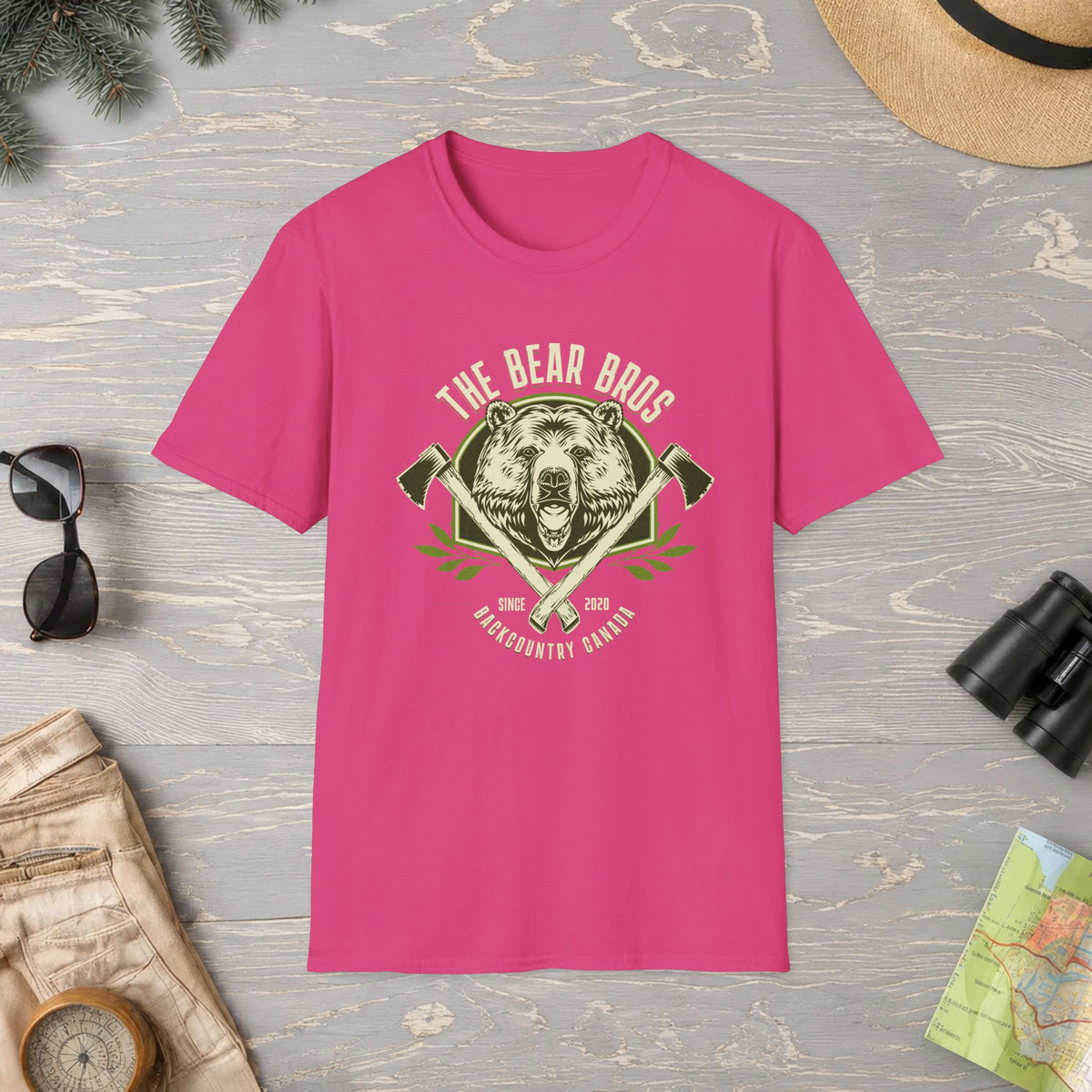 Bear Bros Axe T-Shirt — Vintage Grizzly Graphic Tee