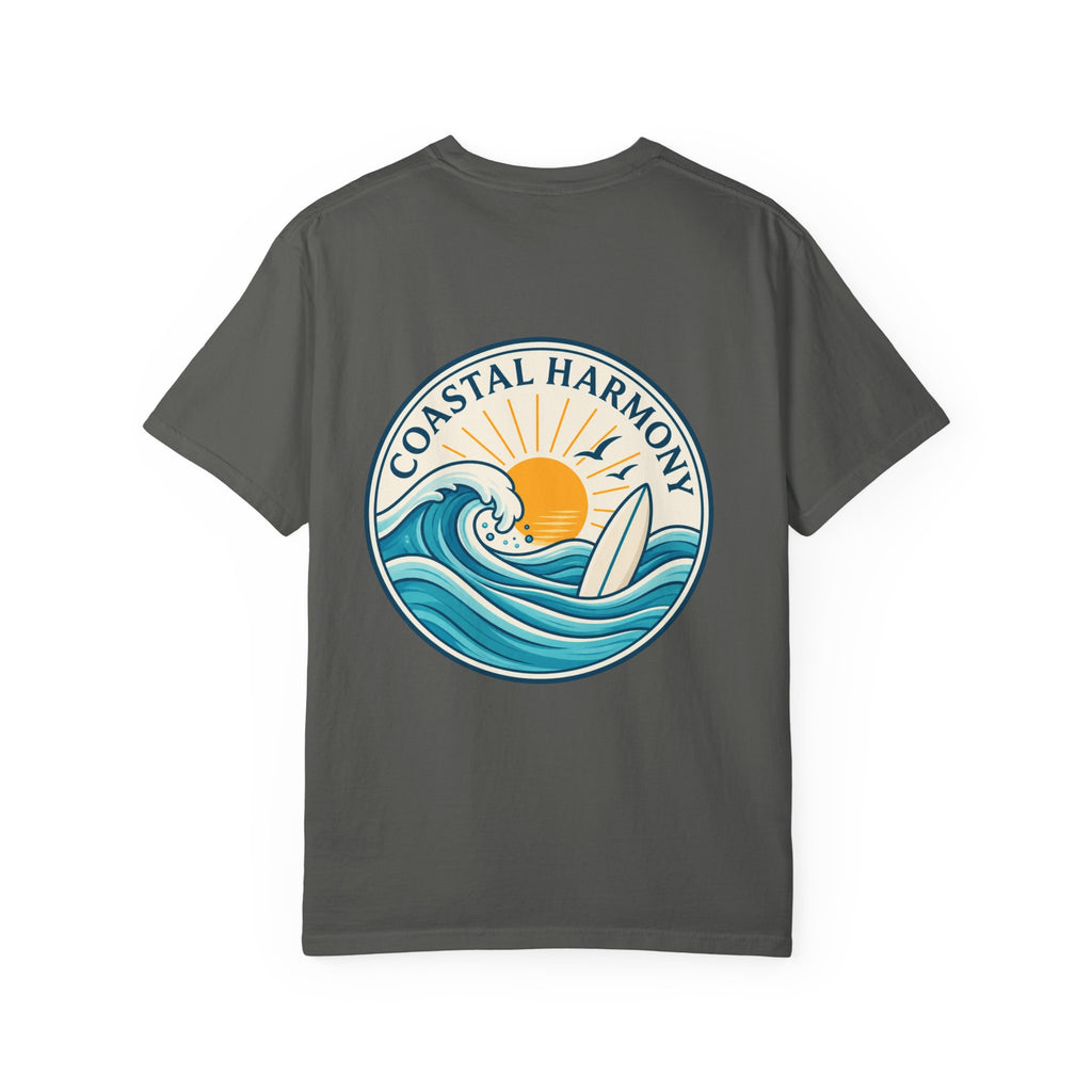 Coastal Harmony Surf T-Shirt – Vintage Wave & Sunset Graphic (Est. 1995)