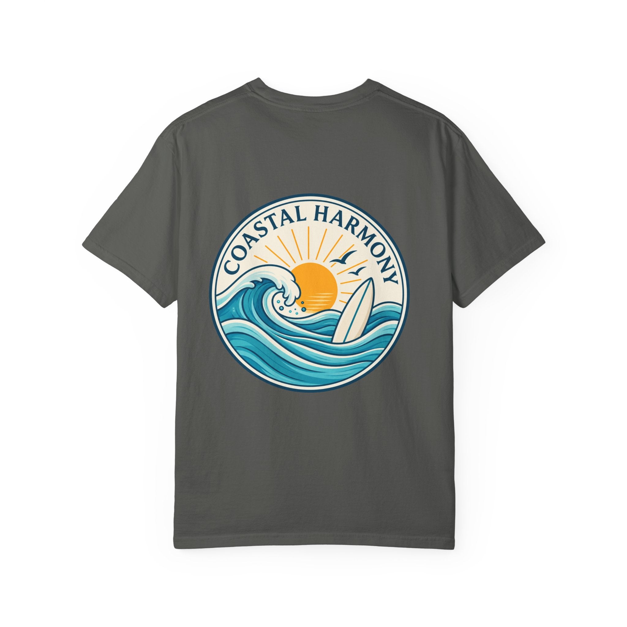 Coastal Harmony Surf T-Shirt – Vintage Wave & Sunset Graphic (Est. 1995)