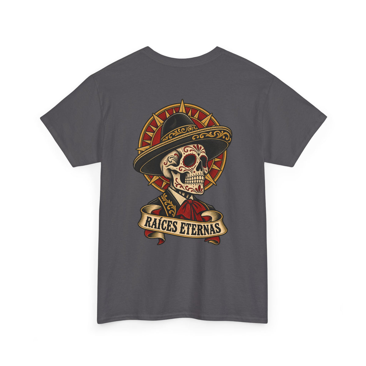 “Raíces Eternas” Skull Tee — Vintage Mexican Heritage Graphic T‑Shirt