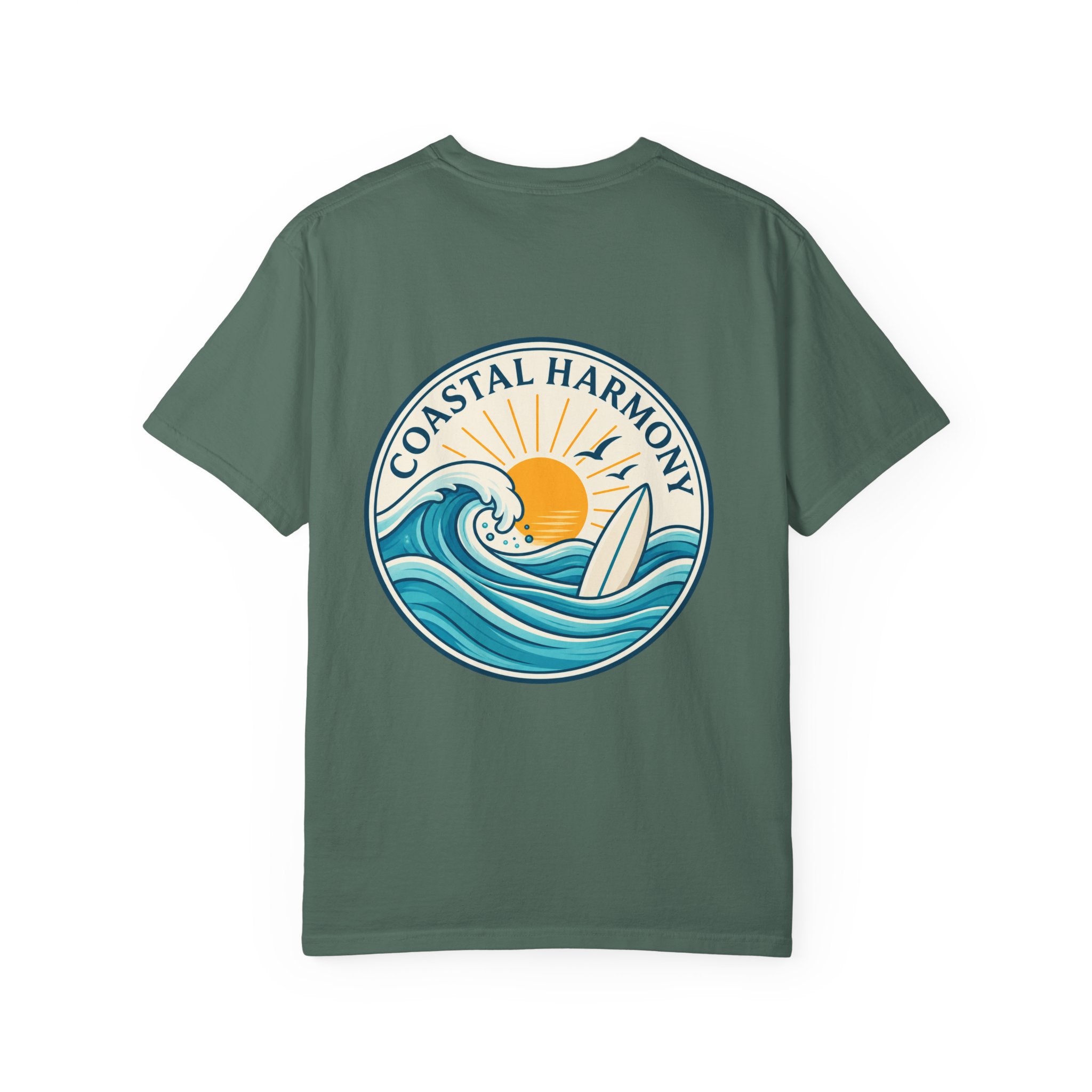 Coastal Harmony Surf T-Shirt – Vintage Wave & Sunset Graphic (Est. 1995)