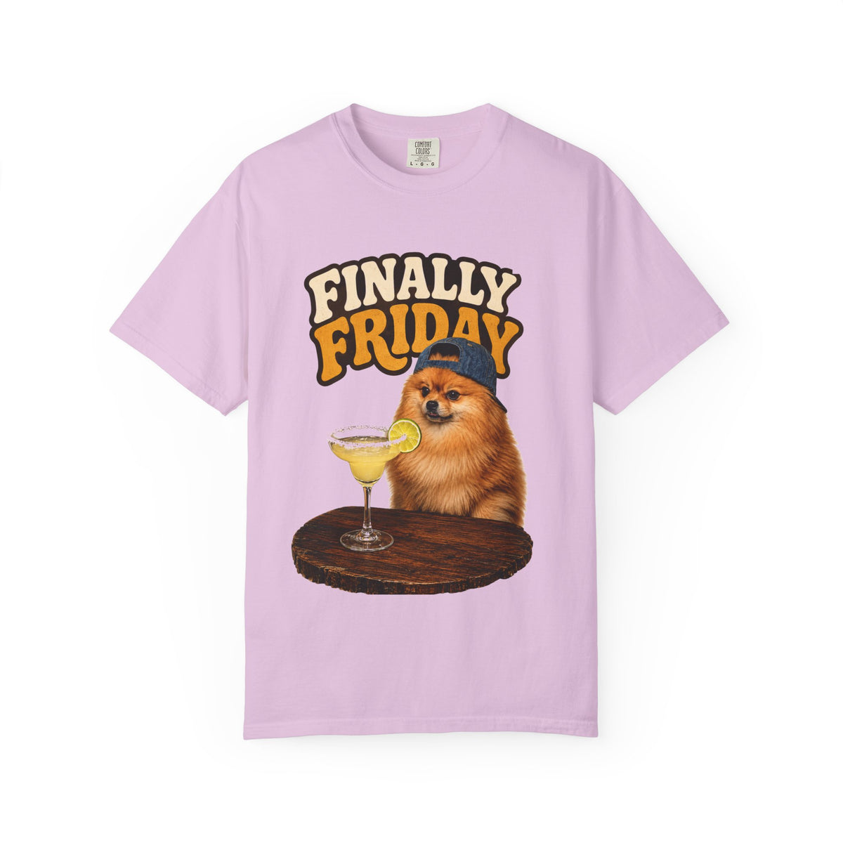 Finally Friday Pomeranian T-Shirt — Funny Dog Tee for Weekend Vibes
