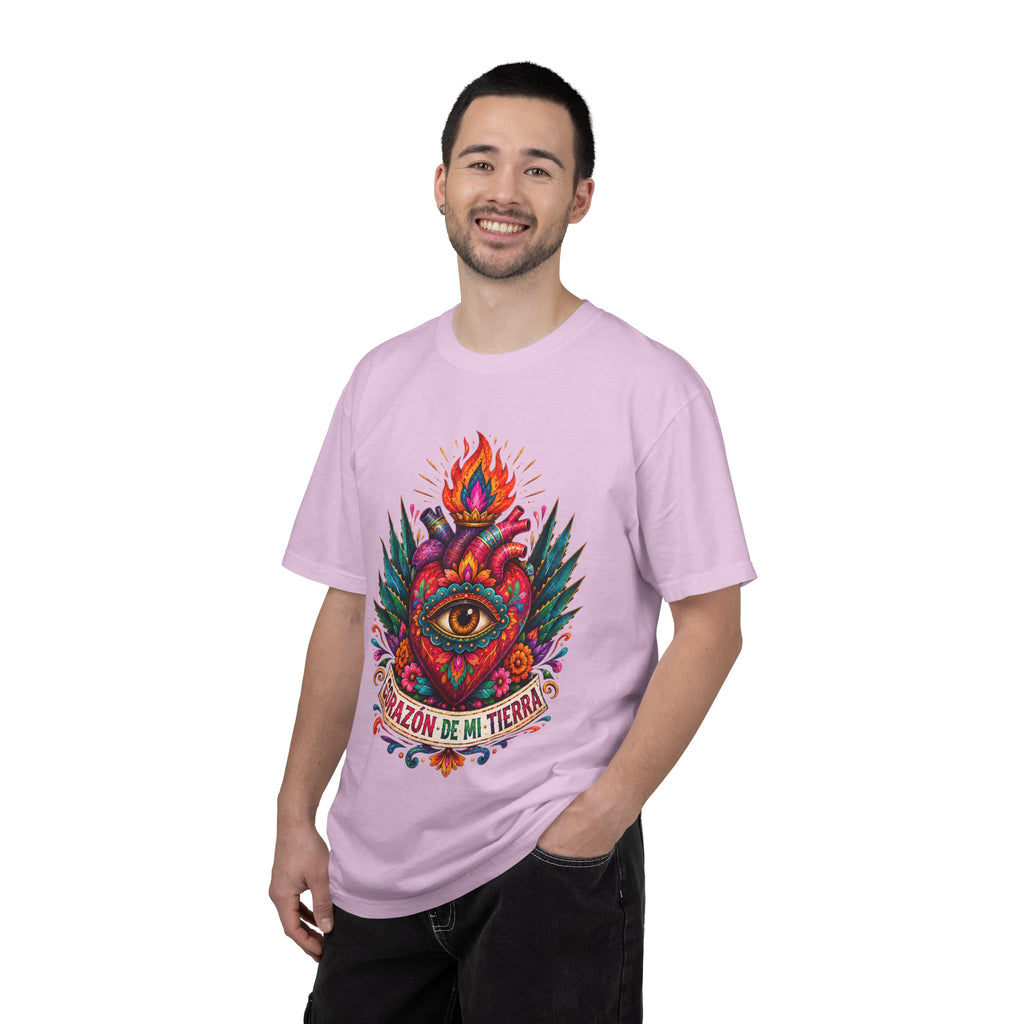 Heart of My Land T‑Shirt — Corazón de Mi Tierra Sacred Heart Graphic Tee