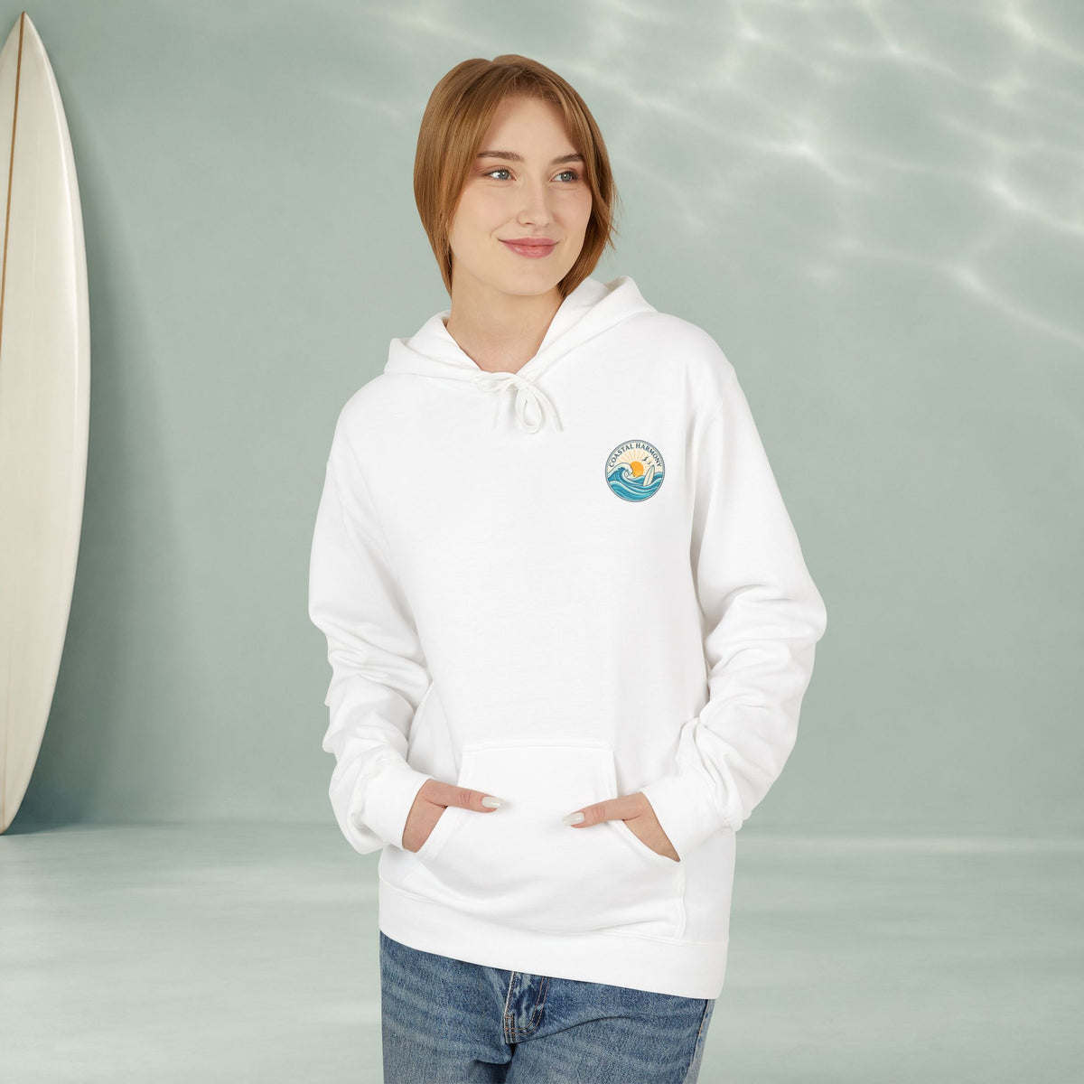 America Vintage Badge Hoodie — "Land of the Free, Because of the Brave"
