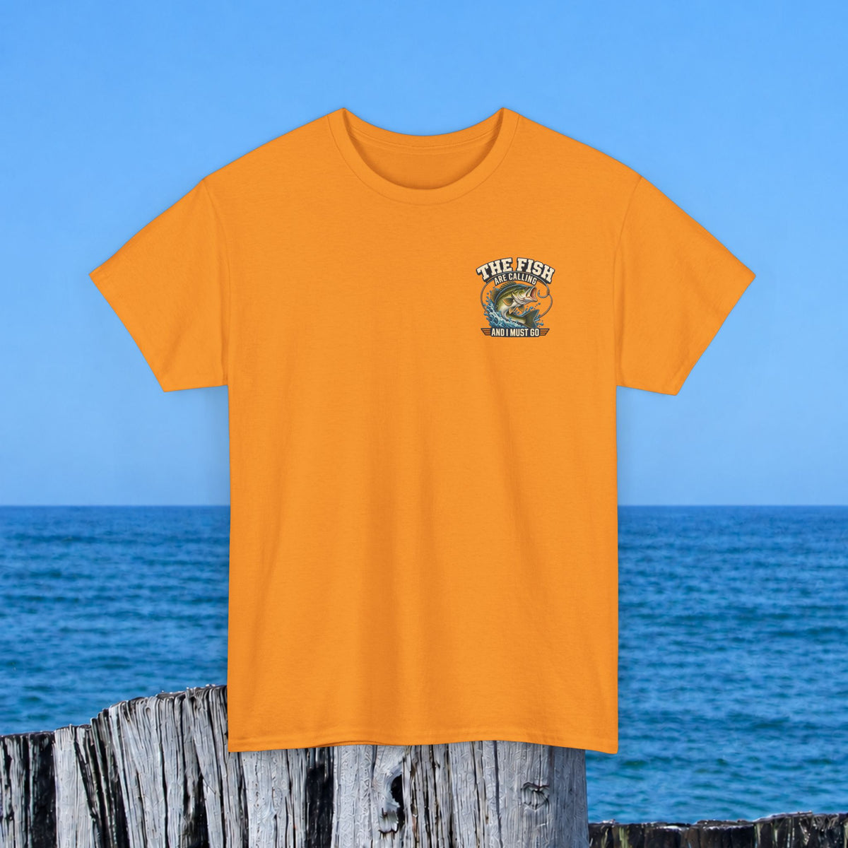 Fishing T-Shirt — "The Fish Are Calling and I Must Go" Graphic Tee