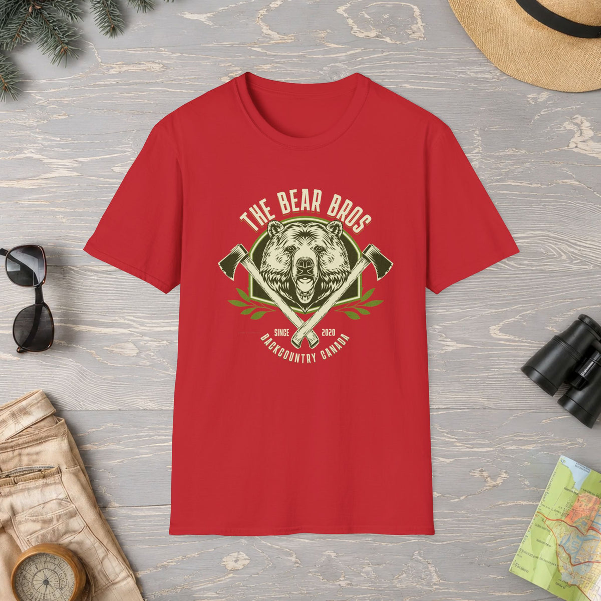 Bear Bros Axe T-Shirt — Vintage Grizzly Graphic Tee