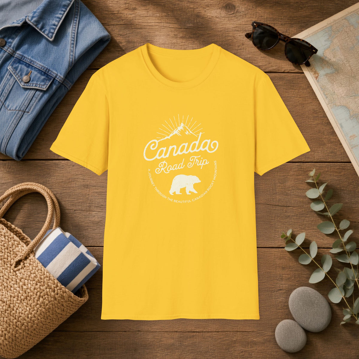 Canada Road Trip T‑Shirt — Vintage Mountain & Bear Travel Tee