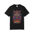 Colorful Owl 'Sabiduría' T-Shirt – Vibrant Mexican Folk Art Tee