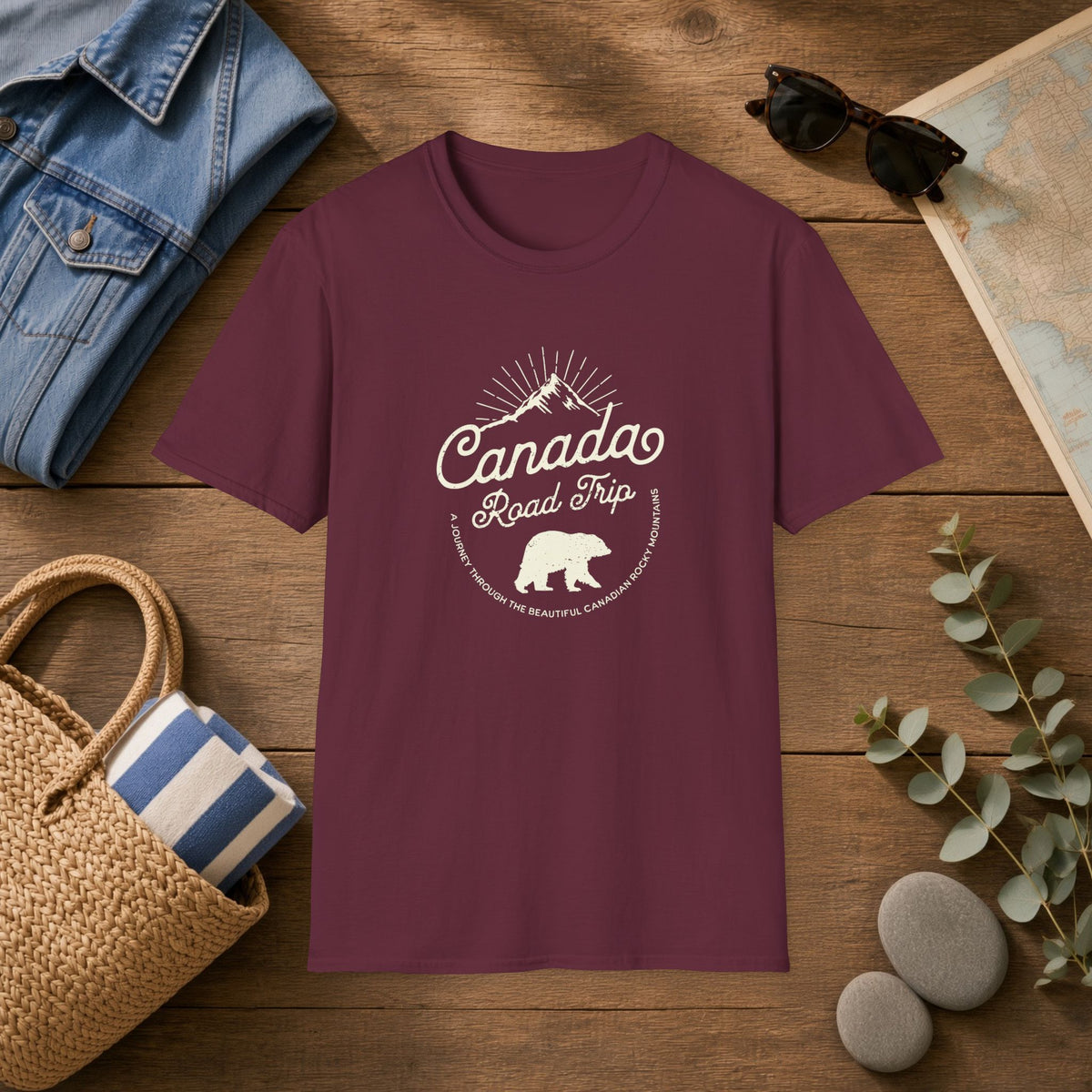 Canada Road Trip T‑Shirt — Vintage Mountain & Bear Travel Tee