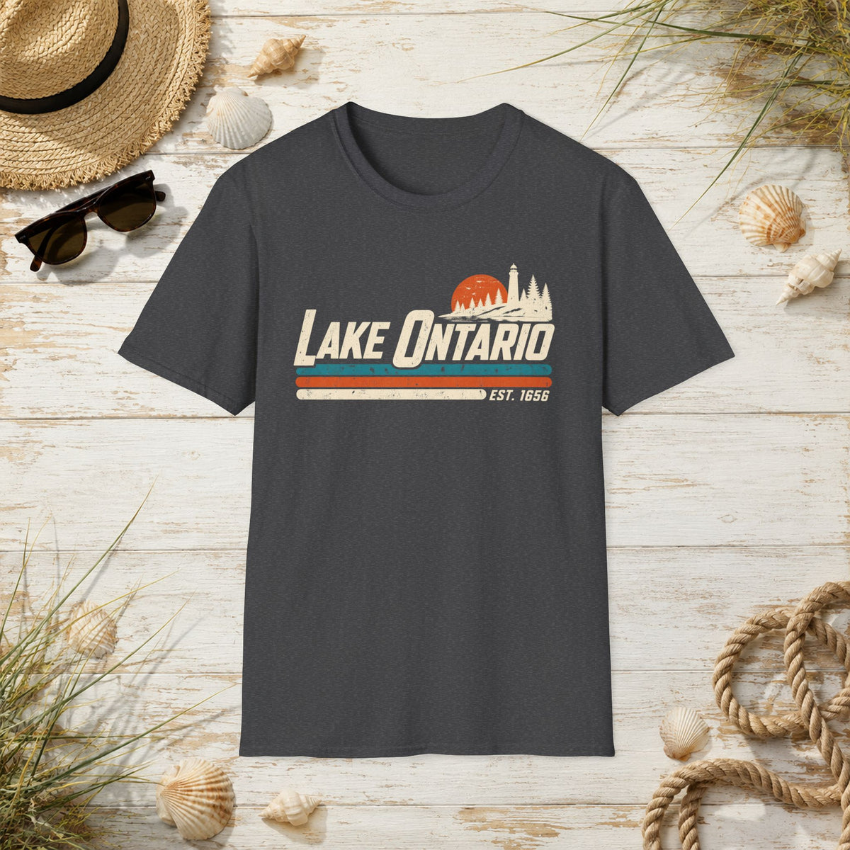 Lake Ontario Retro Stripe T-Shirt