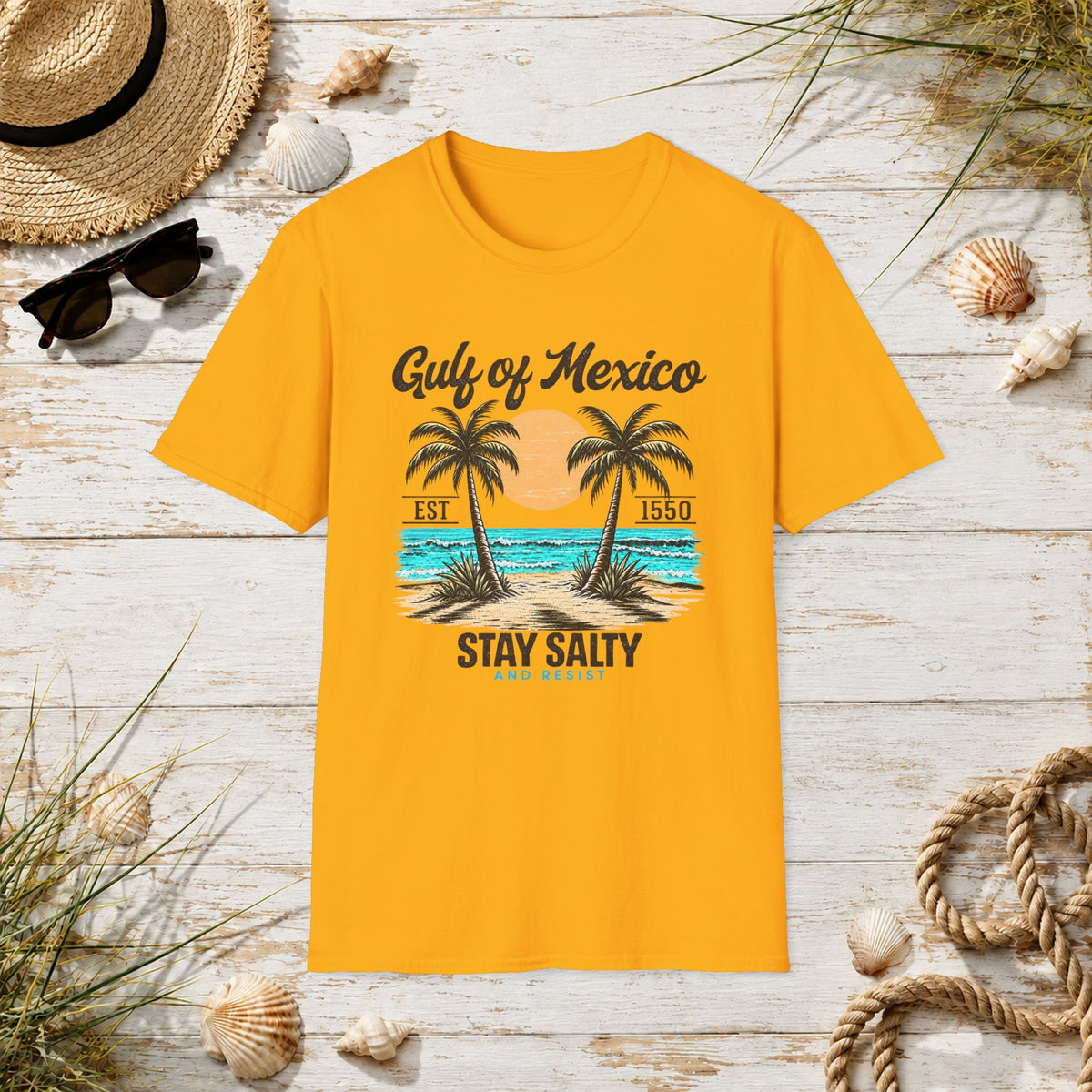Gulf of Mexico Vintage Palm T‑Shirt