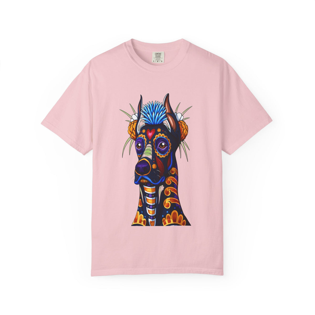 Doberman Día de los Muertos Graphic T-Shirt