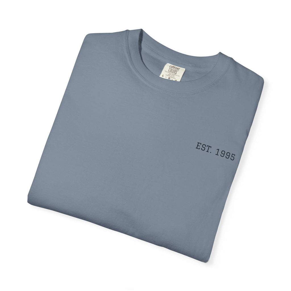 Coastal Harmony Surf T-Shirt – Vintage Wave & Sunset Graphic (Est. 1995)