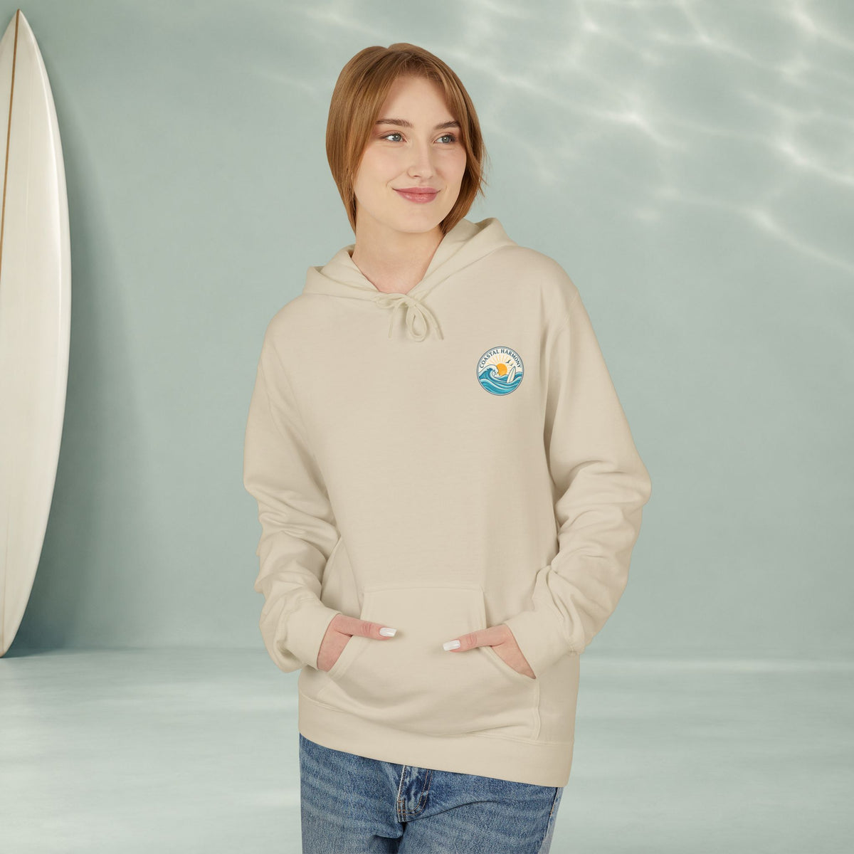 America Vintage Badge Hoodie — "Land of the Free, Because of the Brave"