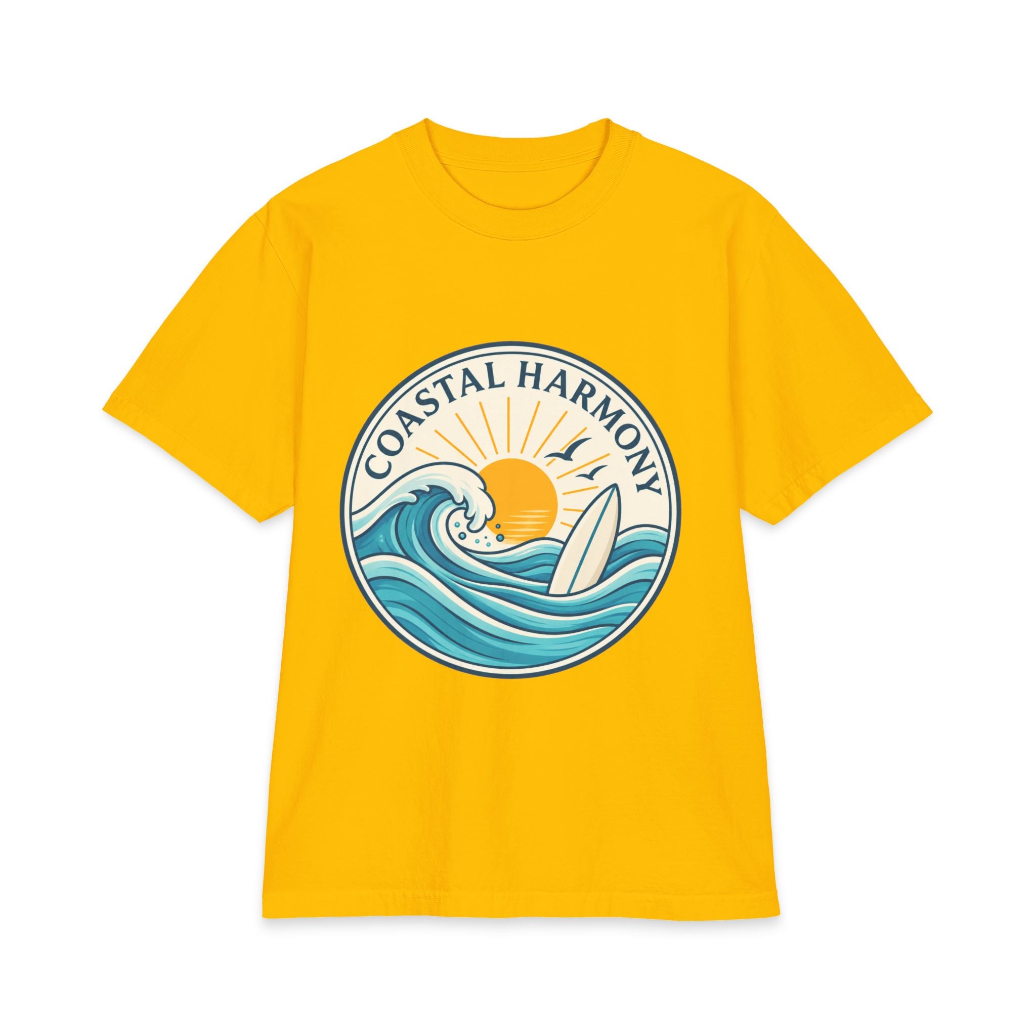 Coastal Harmony Graphic Tee — Surf Sunset Beach T-Shirt