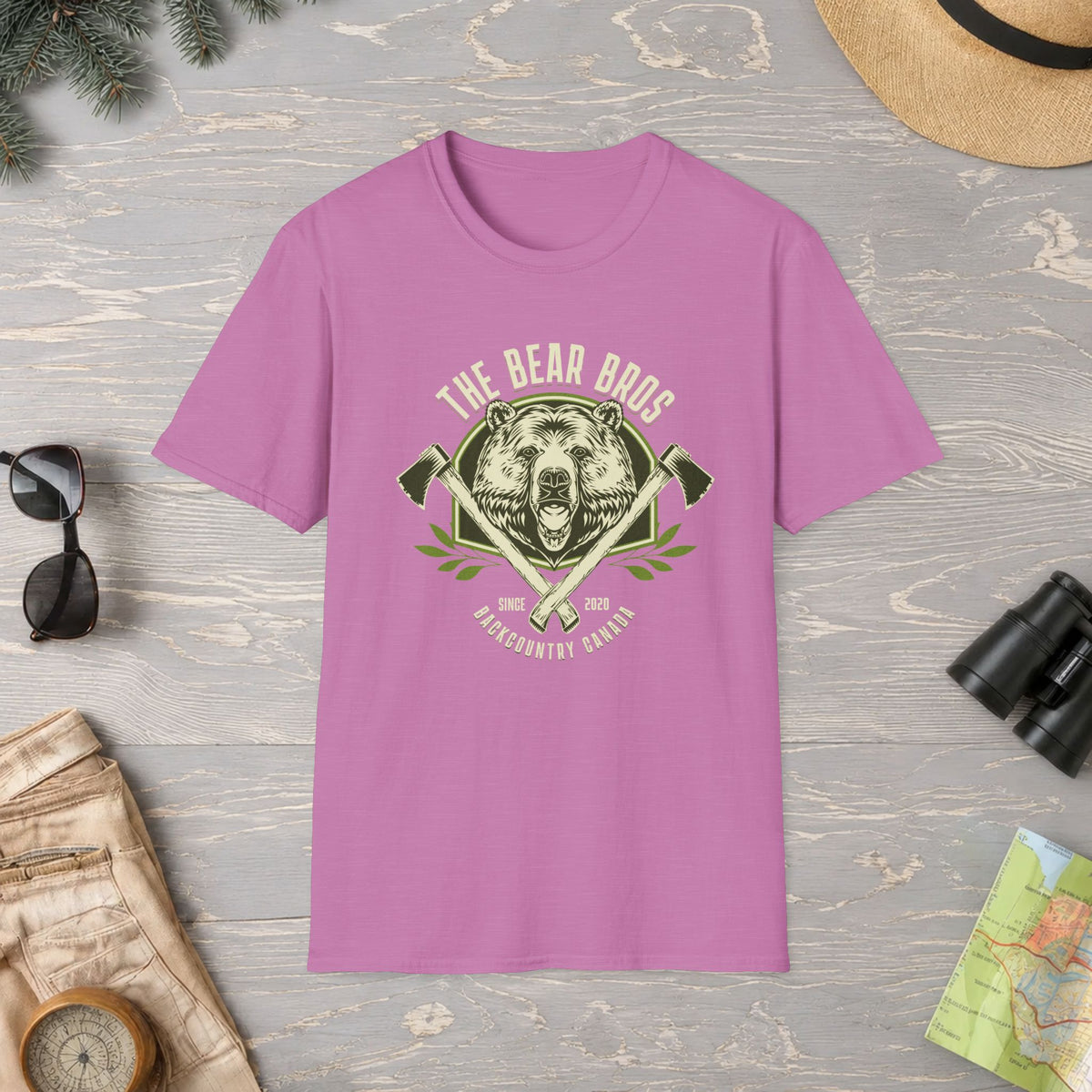 Bear Bros Axe T-Shirt — Vintage Grizzly Graphic Tee