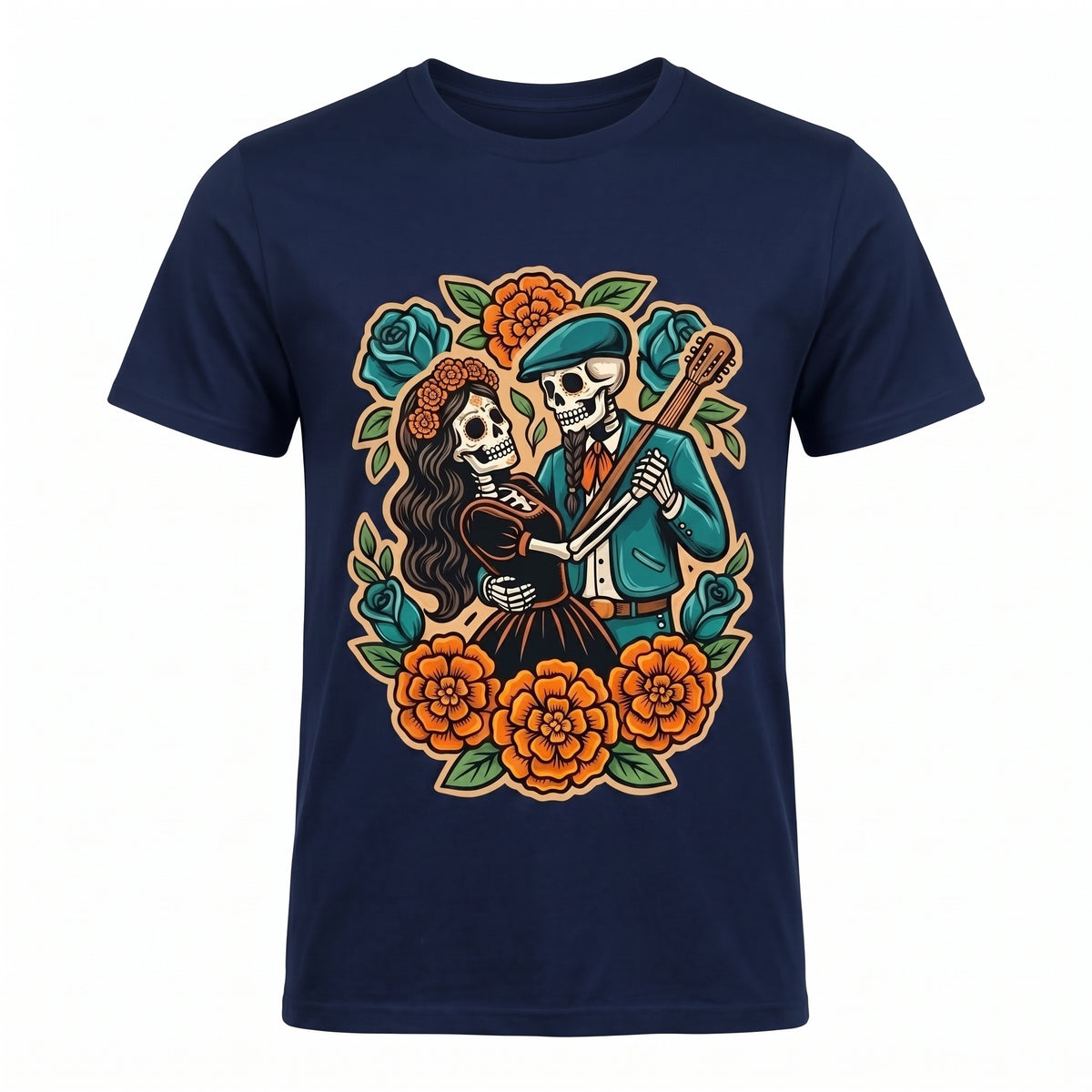Mariachi Macabre T-Shirt — Day of the Dead Skeleton Guitar Tee