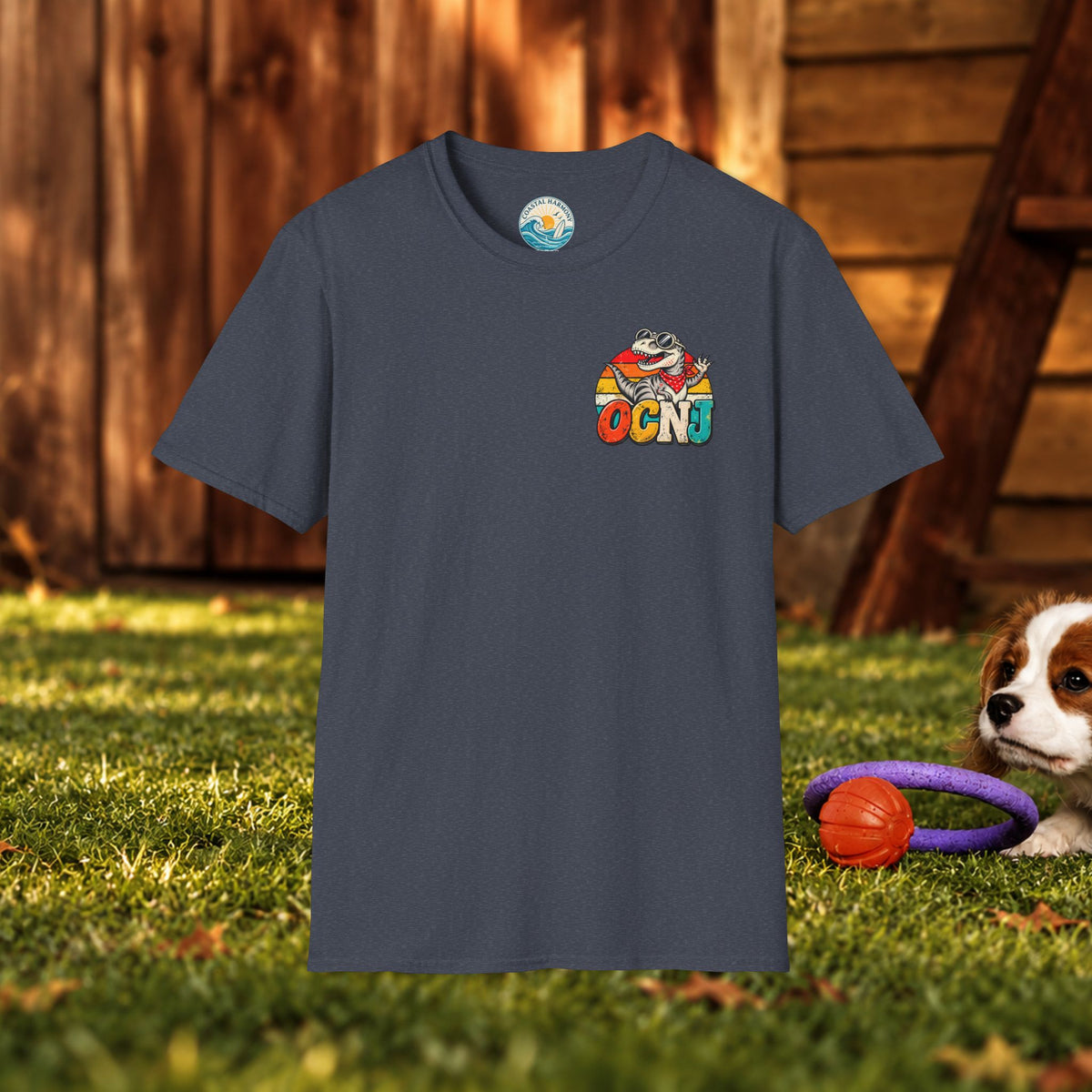 T-Shirt — "Good Food Good Mood" Raccoon Pizza Graphic Tee