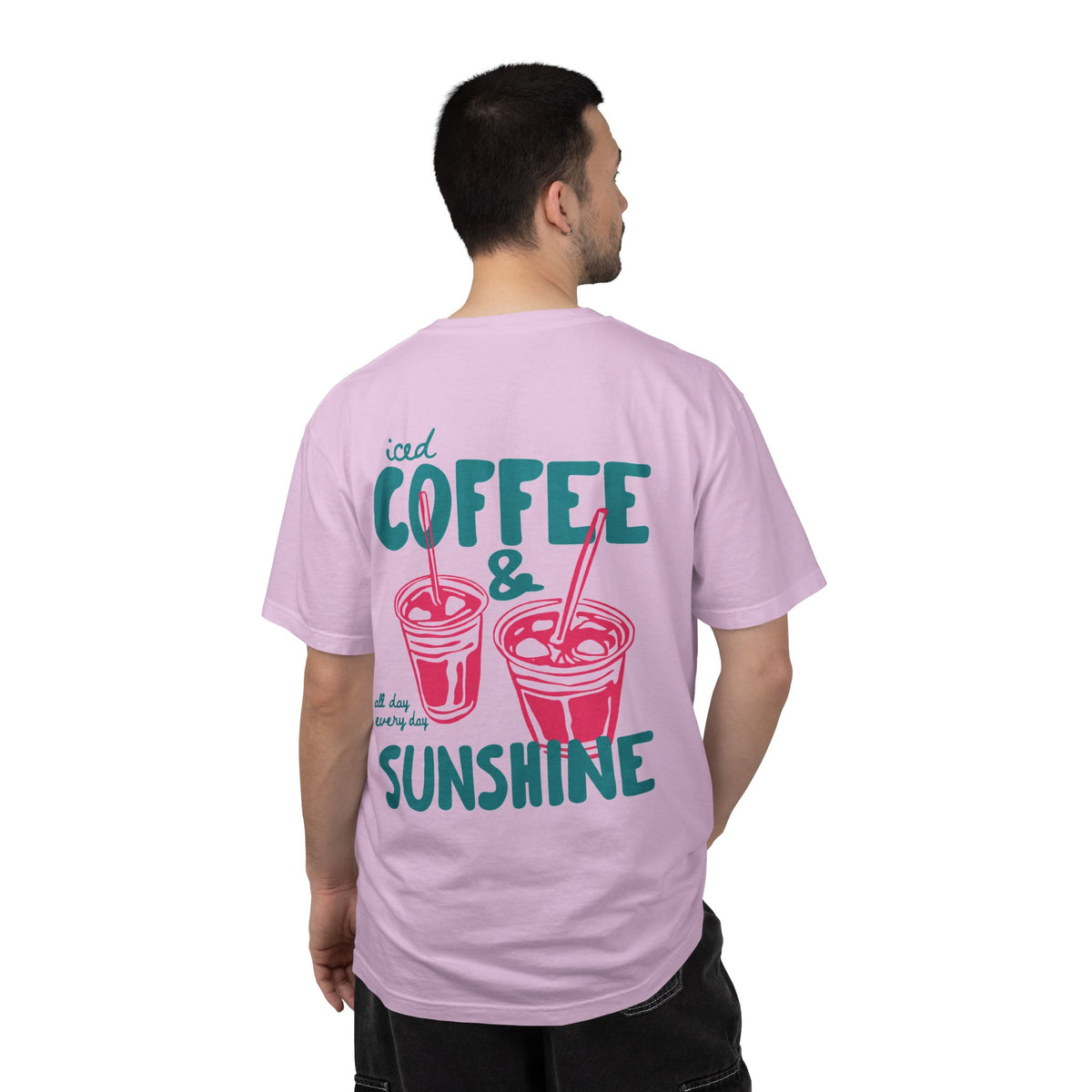 Iced Coffee & Sunshine T-Shirt — Retro Summer Coffee Graphic Tee