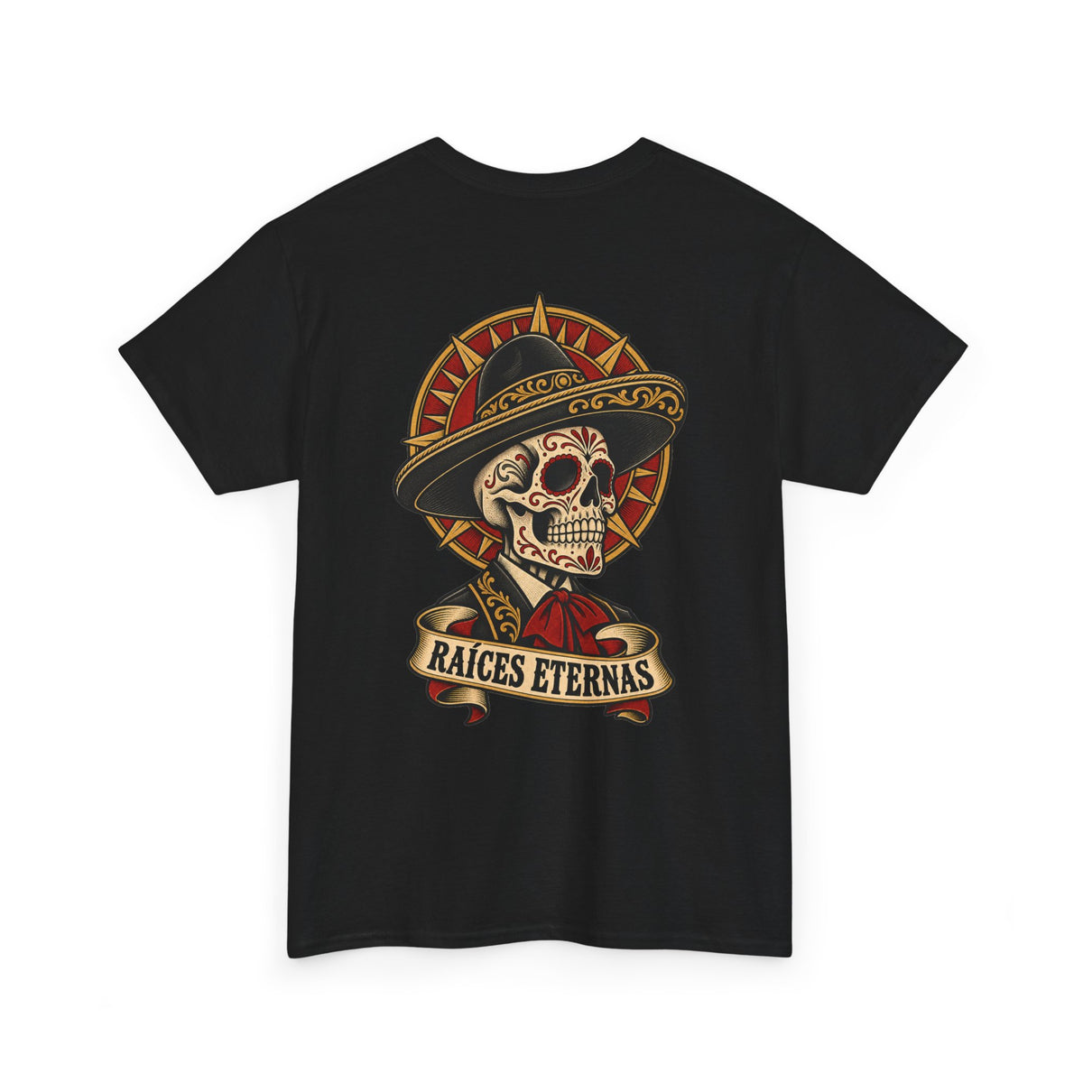 “Raíces Eternas” Skull Tee — Vintage Mexican Heritage Graphic T‑Shirt