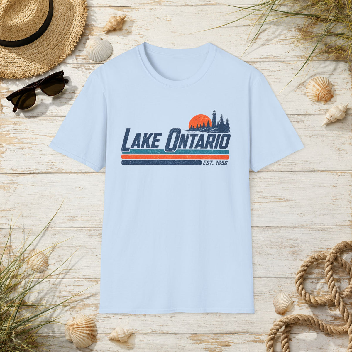 Lake Ontario Retro Stripe T-Shirt