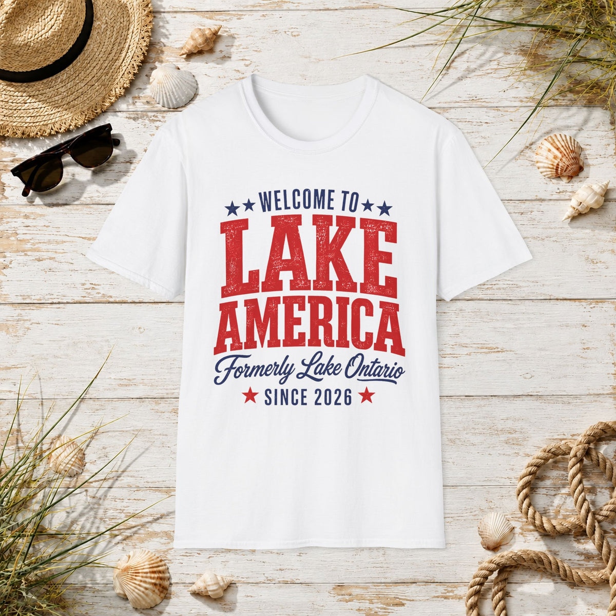 Welcome to Lake America T-Shirt — Retro Lake Vacation Tee