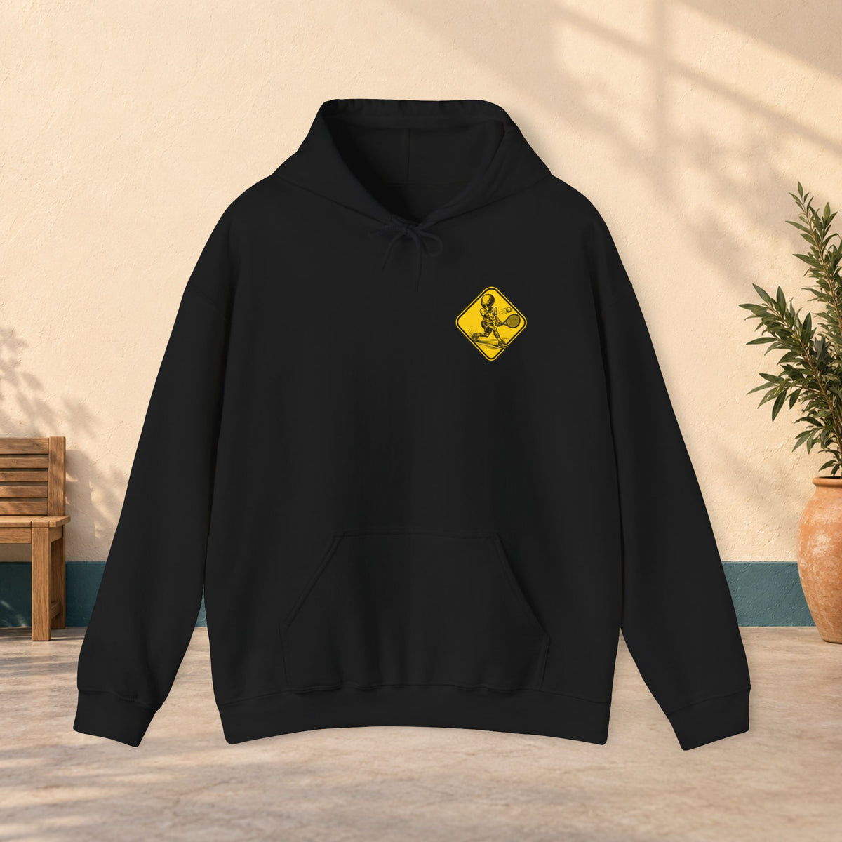 Tennis Player Warning Sign Hoodie