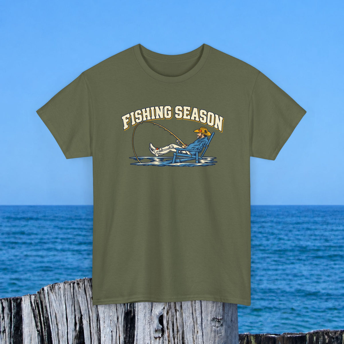 Fishing Season T-Shirt — Retro Fisherman Graphic Tee