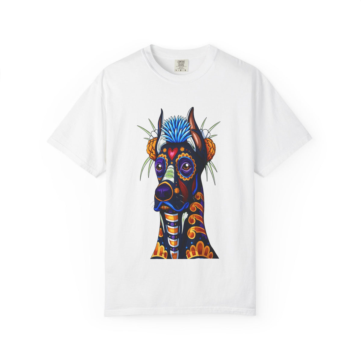 Doberman Día de los Muertos Graphic T-Shirt