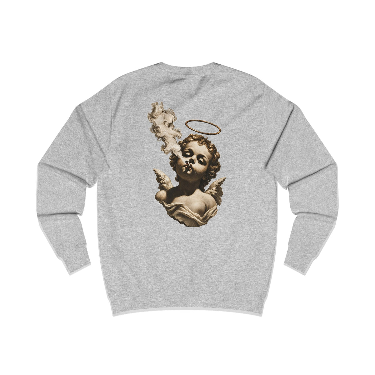 Angel Cherub Smoke Sweatshirt — Small Leaf Chest Logo