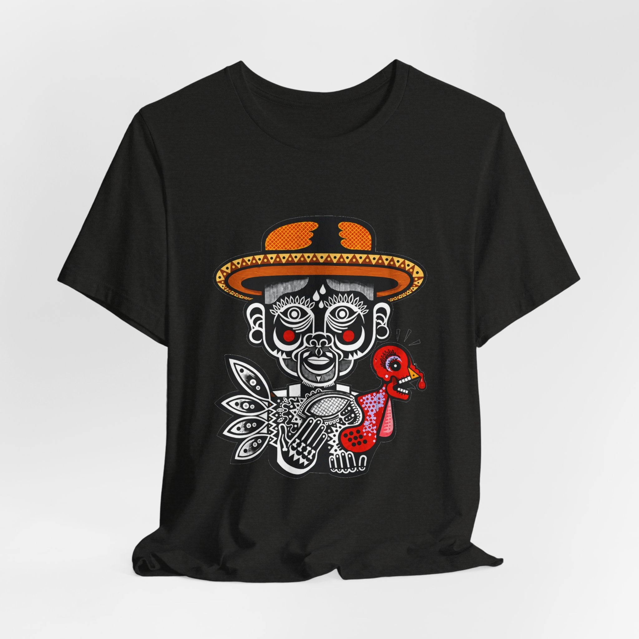 Day of the Dead Turkey Tee — Día de los Muertos Skull & Turkey Graphic Shirt