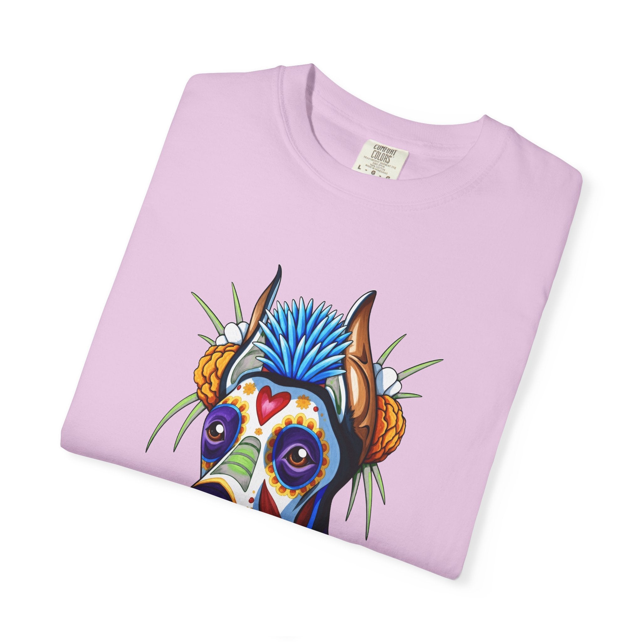 Colorful Sugar Skull Dog T-Shirt