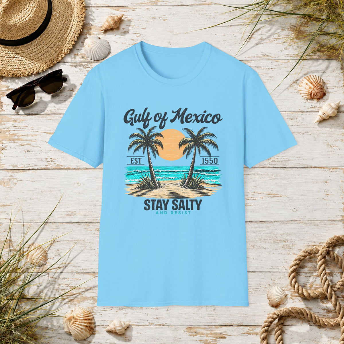 Gulf of Mexico Vintage Palm T‑Shirt