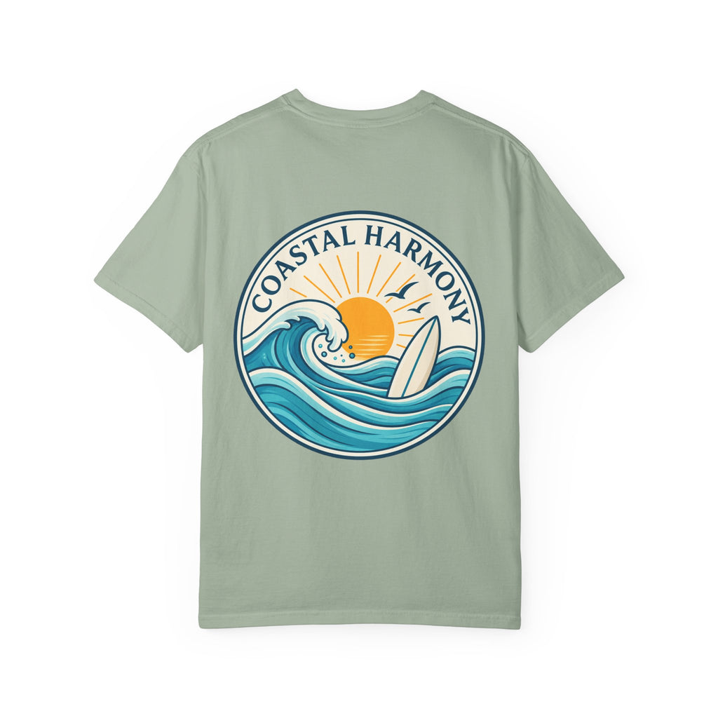 Coastal Harmony T-Shirt — "Progress Over Perfection" Surf Graphic Tee
