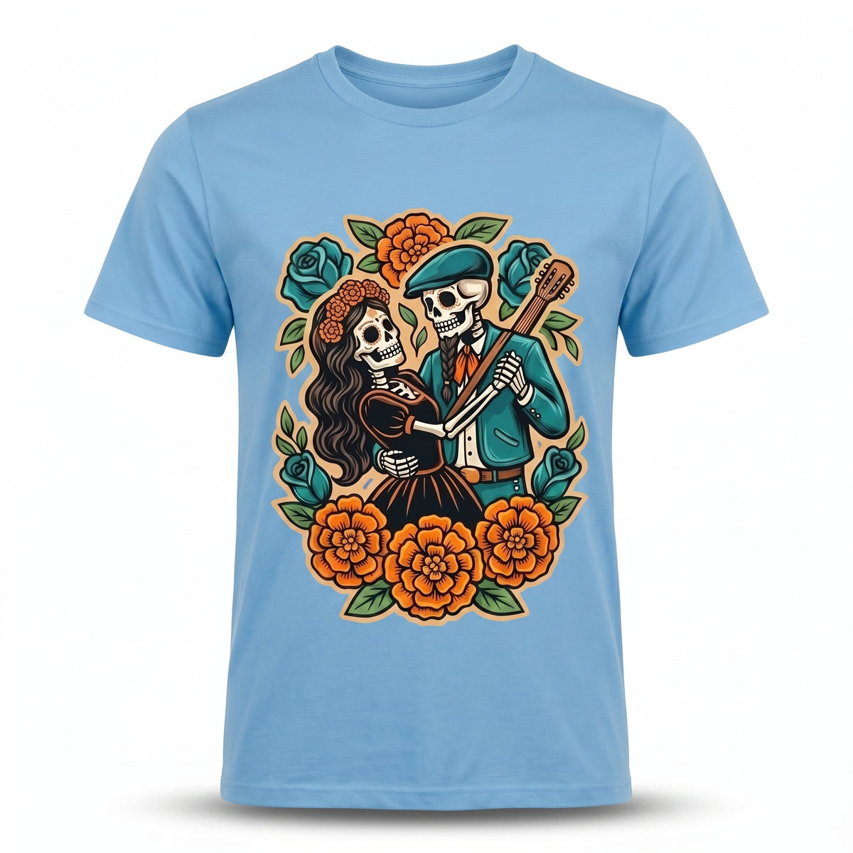 Mariachi Macabre T-Shirt — Day of the Dead Skeleton Guitar Tee