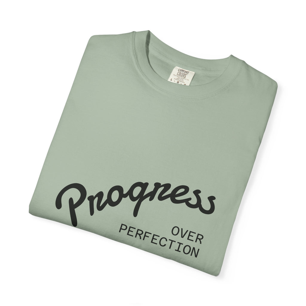 Coastal Harmony T-Shirt — "Progress Over Perfection" Surf Graphic Tee