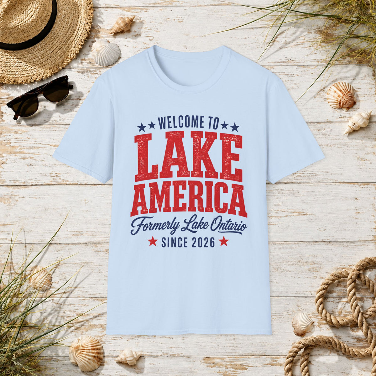 Welcome to Lake America T-Shirt — Retro Lake Vacation Tee