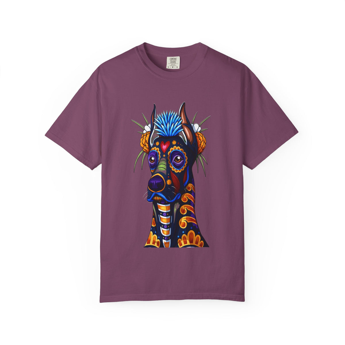 Doberman Día de los Muertos Graphic T-Shirt