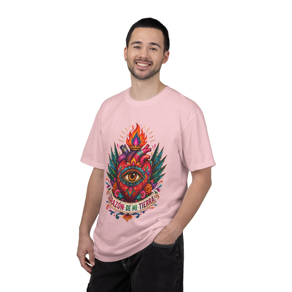 Heart of My Land T‑Shirt — Corazón de Mi Tierra Sacred Heart Graphic Tee