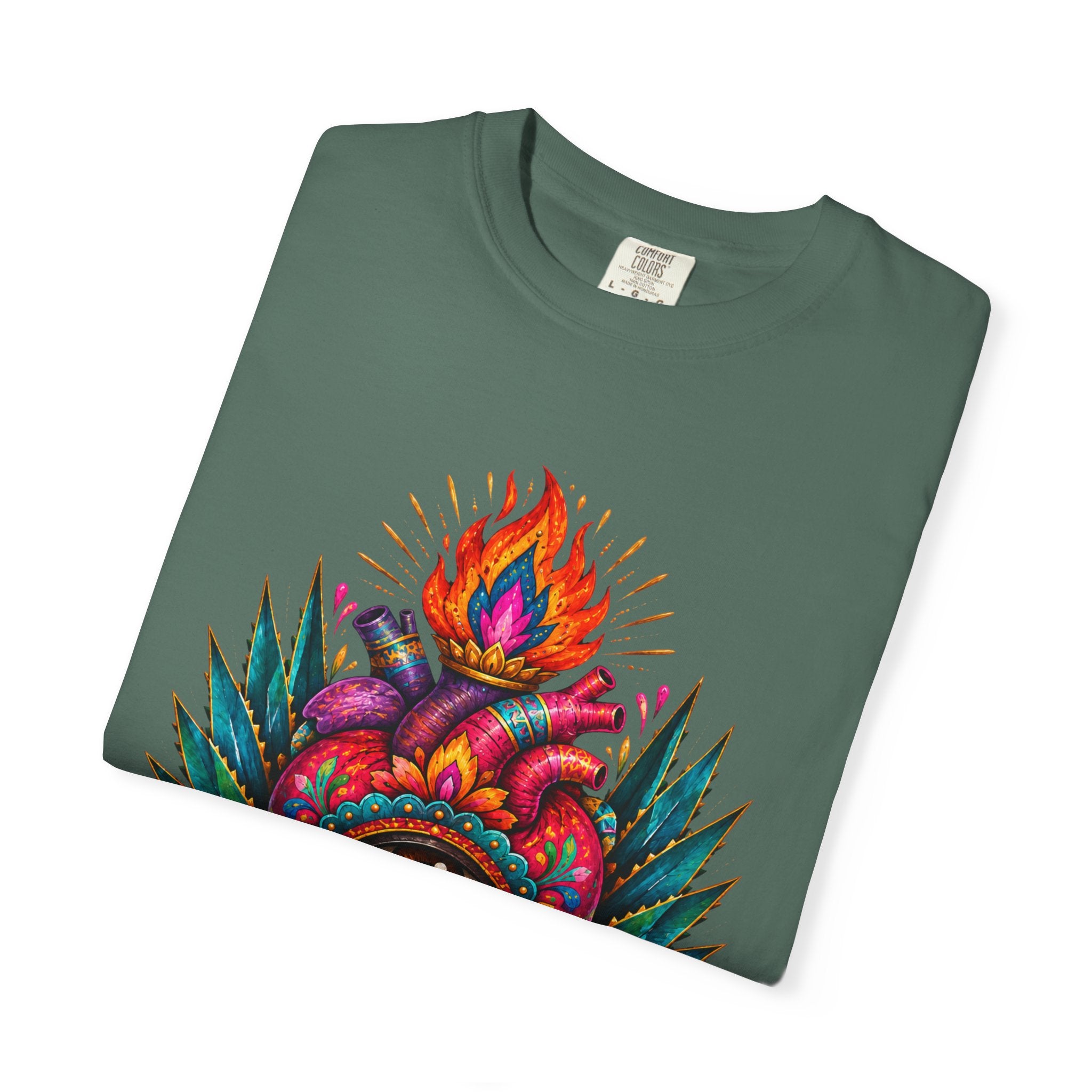 Heart of My Land T‑Shirt — Corazón de Mi Tierra Sacred Heart Graphic Tee
