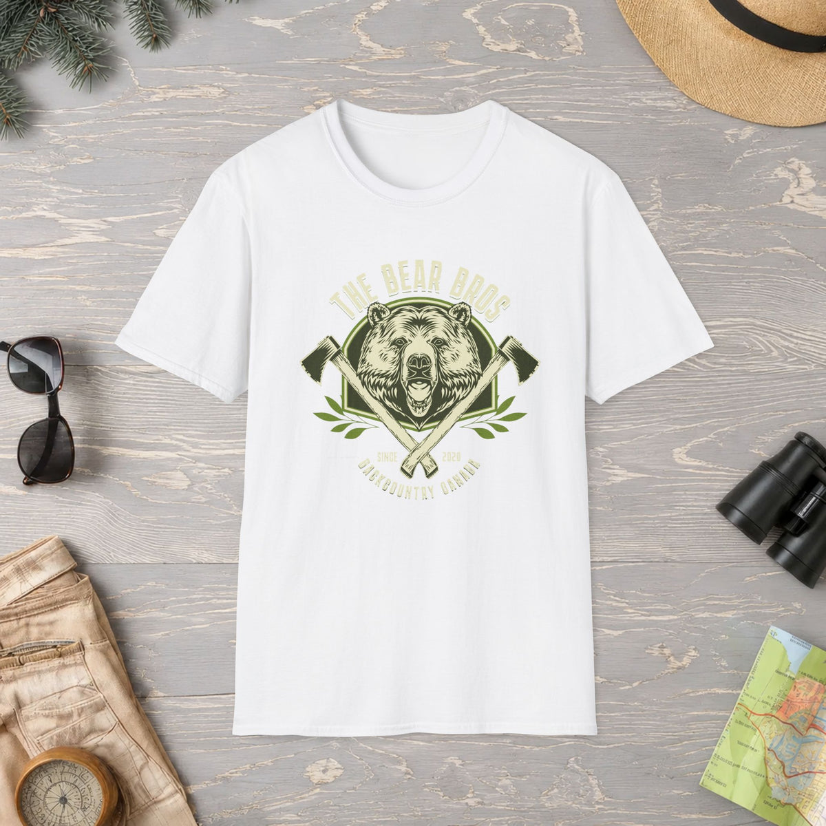 Bear Bros Axe T-Shirt — Vintage Grizzly Graphic Tee